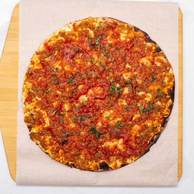 Vegan Lahmajun Pizza.